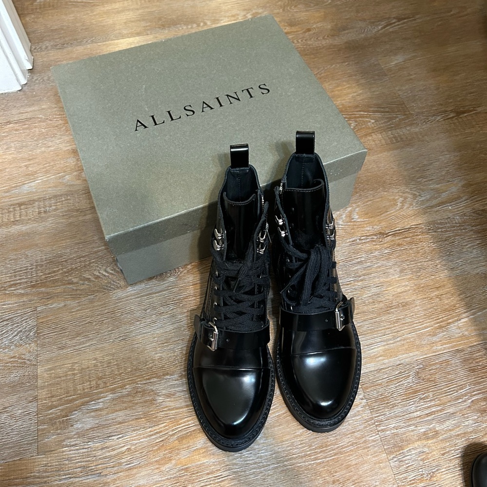 All Saints Donita Lace Up Boots (Like New)
